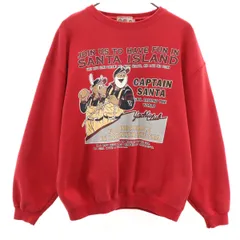 CAPTAIN SANTA キャプテンサンタ スウェット トレーナー M レッド メンズ 古着