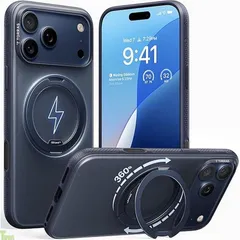 TORRAS iPhone 17 Pro 用ケース 【カチカチ・多機能360度回転スタンド】リング Ostand O3 Fitness MagSafe対応 米軍MIL規格耐衝撃 スタンド 指紋防止 黄変防止 カメラコントロールボタン付き ストラップホ.