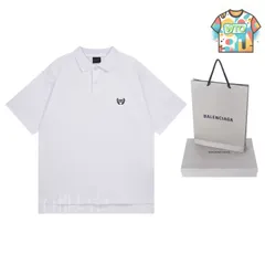 【今日WTO】BALENCIAGA 2025 麦穗刺繍 Logo POLO シャツ-ZO03