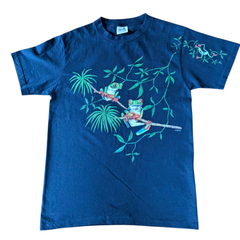ヴィンテージ　アニマル　tシャツ　カエル　tシャツ　９０S　USA製　シングルステッチ　９０年代　動物　フロッグ　木　森　ジャングル　アメリカ製　アート