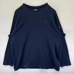 古着 ザ・ノースフェイス THE NORTH FACE フリーストレーナー ワンポイントロゴ クルーネック 大きいサイズ XXL  ネイビー メンズ
