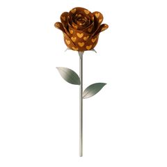 ステンレス製バラ 青×ハート柄 1輪 - メルカリ