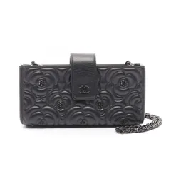シャネル CHANEL ショルダーバッグ カメリア ブラック ラムスキン（羊革） カメリア フォンショルダー レディース Used Aのサムネイル