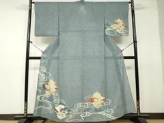 平和屋着物＊夏物　訪問着　駒刺繍　絽　松皮菱花文　たたき染　正絹　逸品　DAAS5369ya