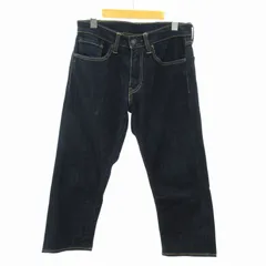リーバイス Levi's 美品 505 リジット デニム ジーンズ ストレッチ クロップド丈 W28 ダークインディゴブルー ■GY09 0610