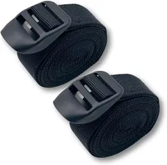 HYmish 荷物固定ベルト 荷締めベルト 荷締バンド ラッシングベルト 梱包バンド スーツケース バイク 自動車 2巻セット(ブラック,  2m)