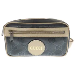 GUCCI (グッチ) オフザグリッド ベルト ボディバッグ 631341 グレー/ベージュ