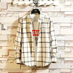[L]メンズ ファッション 服  オシャレ シンプル 大人 かっこいい 大きいサイズ ストリート 紳士服 チェック シャツ 長袖 韓国スタイル ジャケット