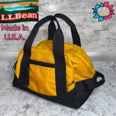 レア　L.L.BEAN  ボストンバッグ　ミニボストン　ロゴ刺繍　イエロー　黄色　90s ヴィンテージ　y2k archive