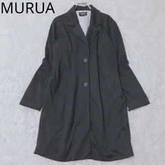 ムルーア　トレンチコート　ブラック　ポケット　ゆったり　シンプル　　大人カジュアル　Fサイズ　春秋冬