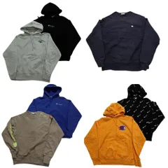 古着卸 まとめ売り チャンピオン Champion リバースウィーブ スウェット 7枚セット (メンズ Ｍ ) 総柄 アームロゴ 中古 古着 NB8609