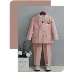 ☆ ピンク ☆ 120cm ☆ 男の子 フォーマルスーツ pkxt8896 フォーマルスーツ 男の子 スーツ フォーマル 子供スーツ キッズスーツ 子供服 ジャケット ベスト ズボン 蝶ネクタイ ジュニア キッズ おしゃれ 韓国 お祝い 入学式 卒園式