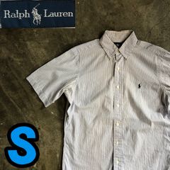 T6036 Ralph Lauren 半袖シャツ　ストライプ　古着