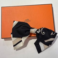 未使用品◎HERMESエルメス　リボンバレッタ/グルネル/エクスリブリス