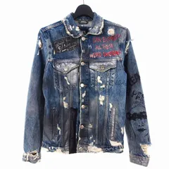 ザラ ZARA ダメージ加工 ジージャン デニムジャケット 上着 S インディゴブルー