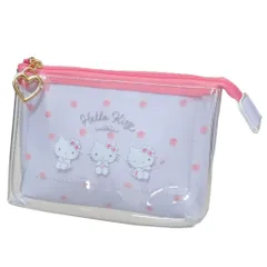 ハローキティ コスメポーチ クリアミニWポーチ サンリオ アルディ 化粧ポーチ 小物入れ キャラクター グッズ 