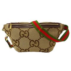 グッチ GUCCI バッグ メンズ ブランド ジャンボGG ショルダーバッグ  キャンバス キャメル エボニー 696031 ロゴ おしゃれ カジュアル おでかけ  【中古】