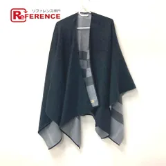 リバーシブル チェック ウールケープ (アーカイブベージュ