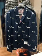 THOM BROWNE ネイビー テーラードジャケット THOM BROWNE ネイビー テーラードジャケット M