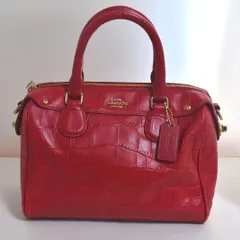 T995 未使用☆ COACH コーチ ショルダーバッグ クロコ レザー ハンド-