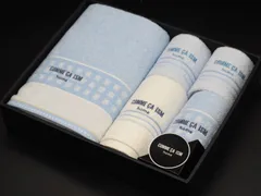 在庫処分特価【展示品・未使用】COMME CA ISM × 昭和西川 タオルギフトセット（5枚組）バスタオル・フェイス・ウォッシュ
