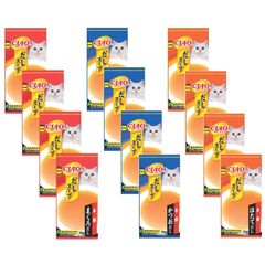 【合計12袋セット 3種類×各4袋】だしスープ いなば CIAO 本格まぐろだし 本格かつおだし 本格ほたてだし 4連 キャットフード 猫 子猫 小分け 人気 パウチ 柔らかい