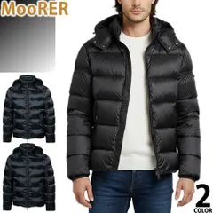 ムーレー ブレット MooRER BRETT SH ダウン ダウンジャケット ブルゾン アウター フード付き メンズ 2025年秋冬新作 イタリア製 ビジネス アウトドア 防寒 撥水 通勤 通学 大きいサイズ ブランド 黒 ブラック ネロ