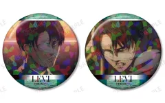 【中古】バッジ・ビンズ リヴァイ 場面写 ホログラム缶バッジ2個セット 「進撃の巨人」