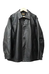 ジャーナルスタンダード レリューム JOURNAL STANDARD relume SKOOKUM スクーカム 別注 25SS バッファロー レザー 水牛革 カバーオール ジャケット 25011464019010 L 黒 ブラック●250503