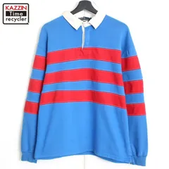90s vintage RALPH LAUREN ボーダー柄 POLO SPORT 長袖ポロシャツ メンズ 表記Lサイズ