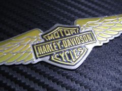 HARLEY-DAVIDSON ハーレーダビットソン MOTOR CYCLES アルミ製 デカール エンブレム！新品未開封品！