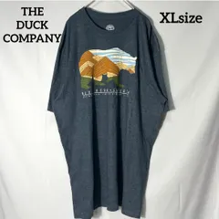 【THE DUCK COMPANY】ジョージア州 ブルー･リッジ　熊　アニマル　地名　プリントロゴ　オーバーサイズ　半袖Tシャツ　ダークグレー系　XL US古着
