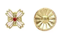 新品【ポーチ付き】逆転裁判 ピンバッジ2個セット 検事 弁護士 ゴールド