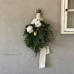 winter in the air 静かな森のスワッグ 45〜51cm