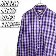 J.CREW　ジェイクルー　チェック柄長袖シャツ　メンズ　サイズ表記L　XL相当　パープル