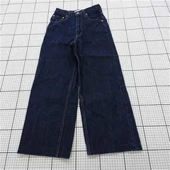 ◇ Θ AZUL BY MOUSSY アズール バイマウジー ハイウエスト デニム ワイド パンツ サイズS ネイビー系 レディース E  【1509180013835】