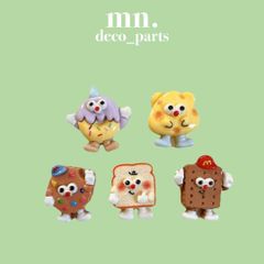 【1つ25円】15個/各3個★デコレーションパーツ　ハンドメイド資材　カラフル　可愛い　食べ物