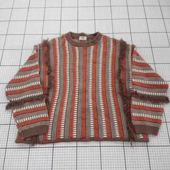 ◇ ⊇ BEAMS HEART ビームスハート フリンジ 長袖 ニット セーター 表記なし ブラウン系 マルチ レディース E  【1508060010674】