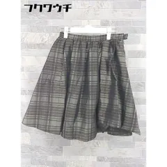 ◇ URBAN RESEARCH ROSSO サイドジップ チェック 膝丈 プリーツ スカート サイズ38 カーキ系 ブラウン レディース 【中古】 【1103310006898】