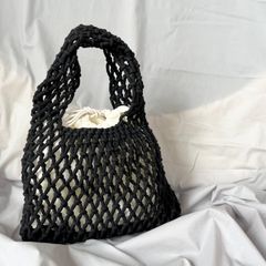 macrame knitting bag