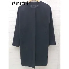 ■ URBAN RESEARCH アーバンリサーチ ノーカラー 比翼 コート サイズFREE ネイビー レディース 【中古】 【1002801936426】