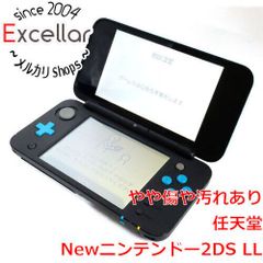 [bn:18] 任天堂　Newニンテンドー2DS LL ブラック×ターコイズ　本体のみ　本体・液晶画面いたみ