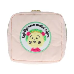 コジコジ コスメポーチ スクエアサガラ刺繍ポーチ P ピンク さくらももこ サンスター文具 小物入れ アニメキャラクター グッズ 