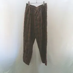 ◇ Θ Samansa Mos2 blue チェック柄 イージーパンツ サイズF ブラウン ネイビー イエロー系 レディース E  【1409100027709】