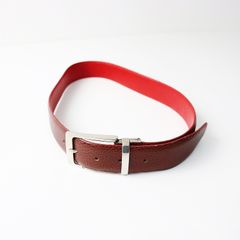 希少◎ DIESEL ディーゼル ベルト ビックロゴ レザー レッド 85/34