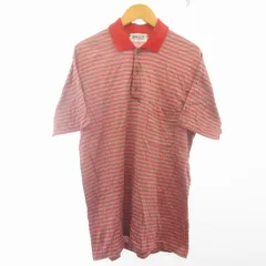 バリー BALLY ロゴ刺繍 ポロシャツ カットソー グレンチェック 千鳥格子 イタリア製 赤 レッド グレー 5 約L ■GY06のサムネイル