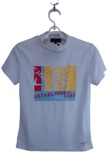 【美品】Callaway(キャロウェイ) 半袖モックネックシャツ 白 レディース S C22134205 ゴルフ用品 2403-0561 中古