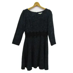 プロポーションボディ ドレッシング ワンピース トップス 長袖 レース レディース 3サイズ 紺×黒 PROPORTION BODY DRESSING 【中古】