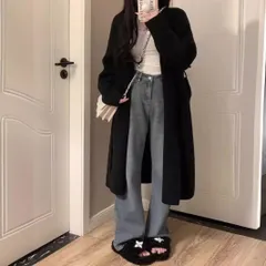 ニットカーディガン レディース Vネック ニットカーディガン トップス ニット ゆったり ロングアウター シンプル あったか 保温 おしゃれ 可愛い 着痩せ お出掛け カジュアル 通勤 通学 ITDG946