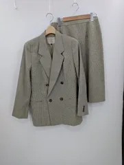 バーバリーズ セットアップ スカートスーツ チェック柄 ダブルボタン 11AR レディース